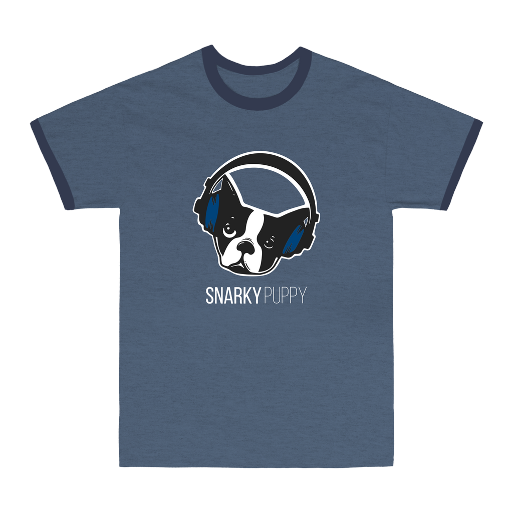 Snarky Puppy Logo Navy Ringer T-Shirt
