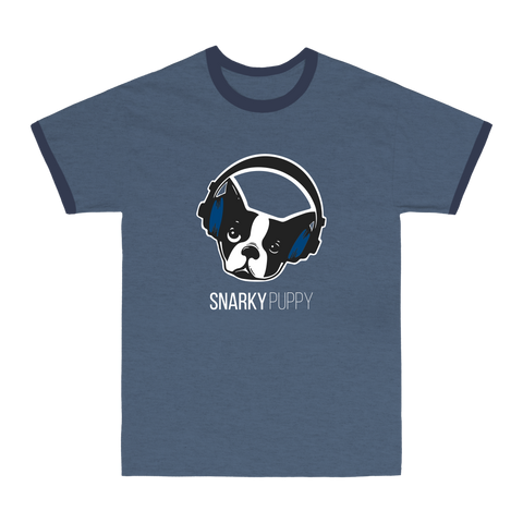 Snarky Puppy Logo Navy Ringer T-Shirt